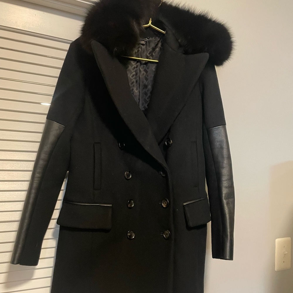 DVF Diane Von Furstenburg Double-Breasted Women’s Pea Coat